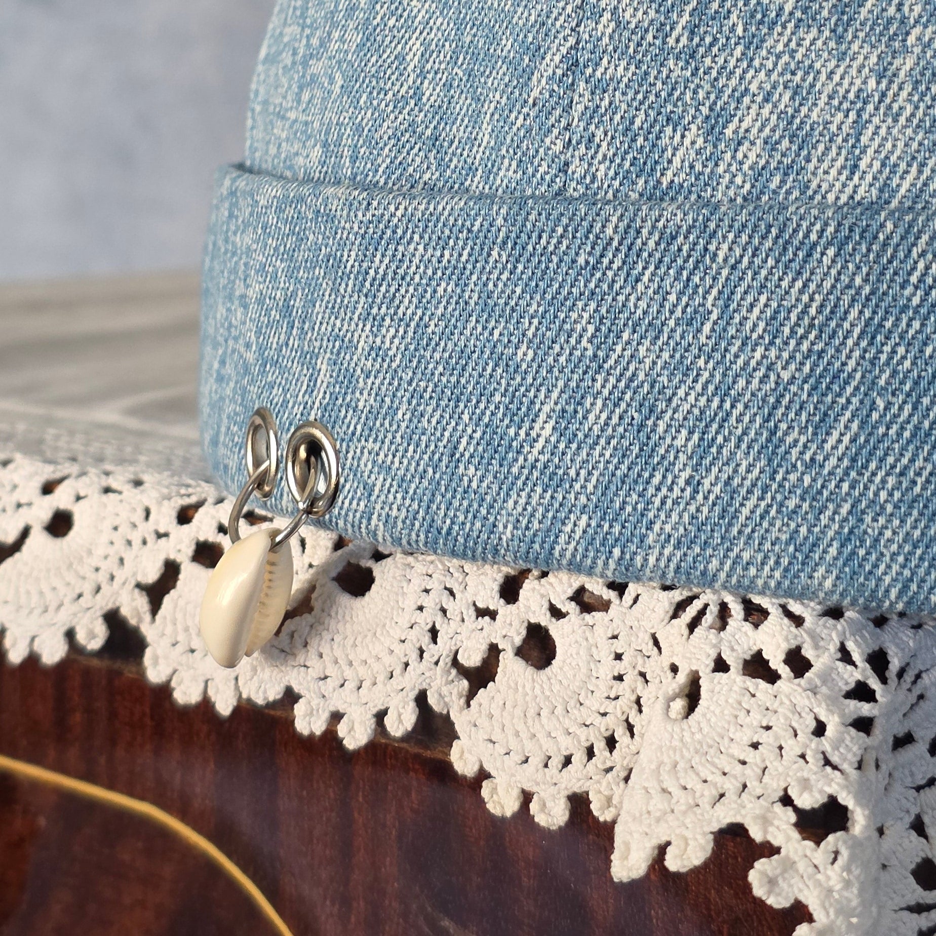 Bonnet WOLOF Print Denim - Intérieur Satin
