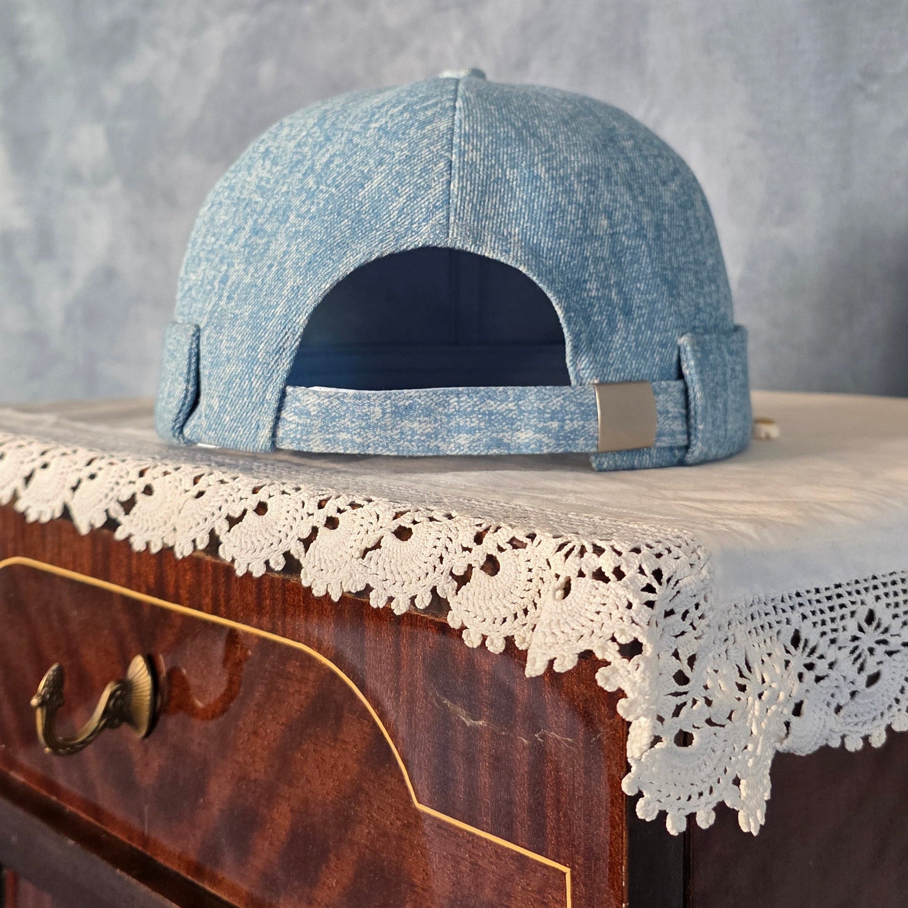 Bonnet WOLOF Print Denim - Intérieur Satin